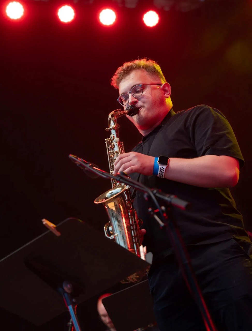 Rostyslav Voitko bei der Nordwest Bigband